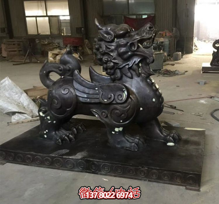 仿真銅雕財神貔貅玻璃鋼雕塑 仿真銅雕財神貔貅玻璃鋼雕塑