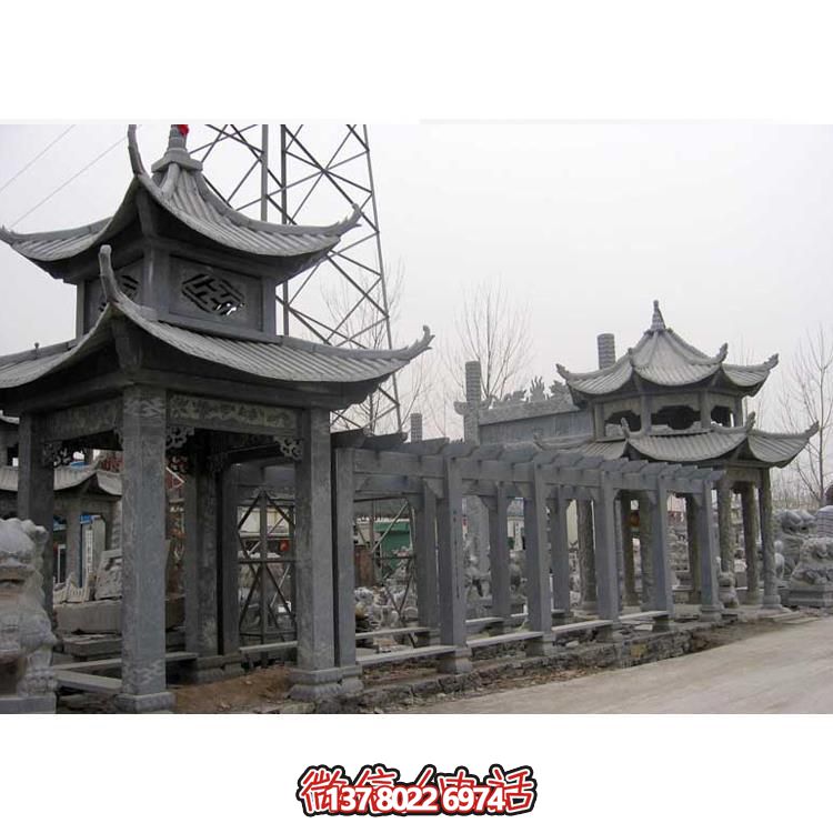 精美石雕，時(shí)尚的大理石長(zhǎng)廊營(yíng)造絕美的戶(hù)外公園雕塑