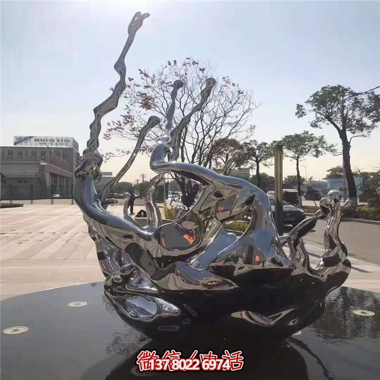 創(chuàng)意不銹鋼浪花雕塑，美化你的戶外廣場(chǎng)