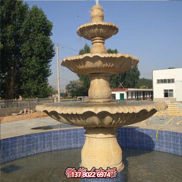 花崗巖噴泉流水?dāng)[件，給你不一樣的戶外廣場(chǎng)園林景觀雕塑