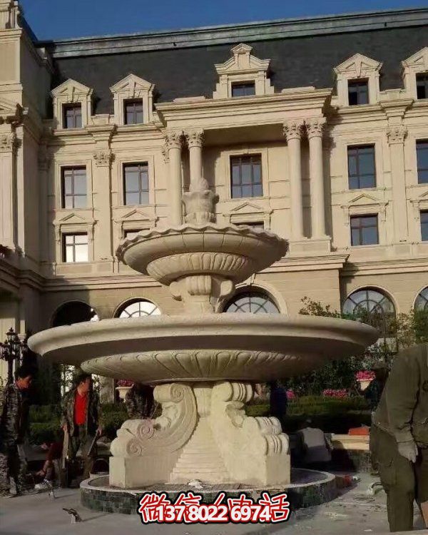 私家晚霞，大理石噴泉雕塑