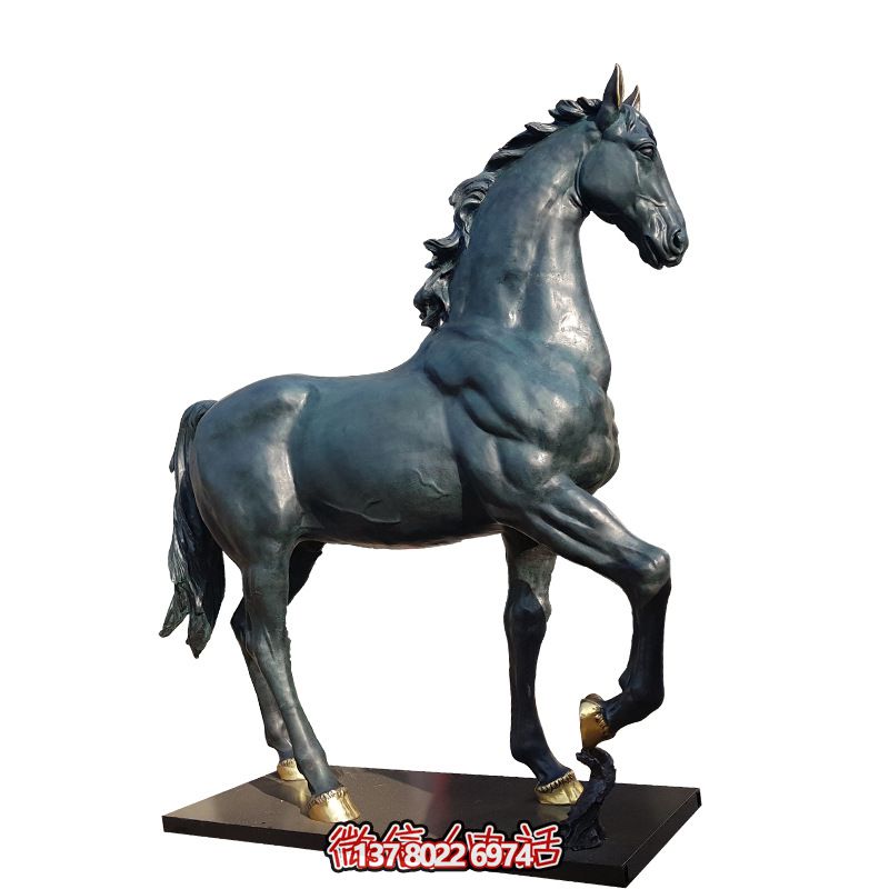 玻璃鋼馬雕塑，大型仿真動物裝置，裝飾景區、廣場