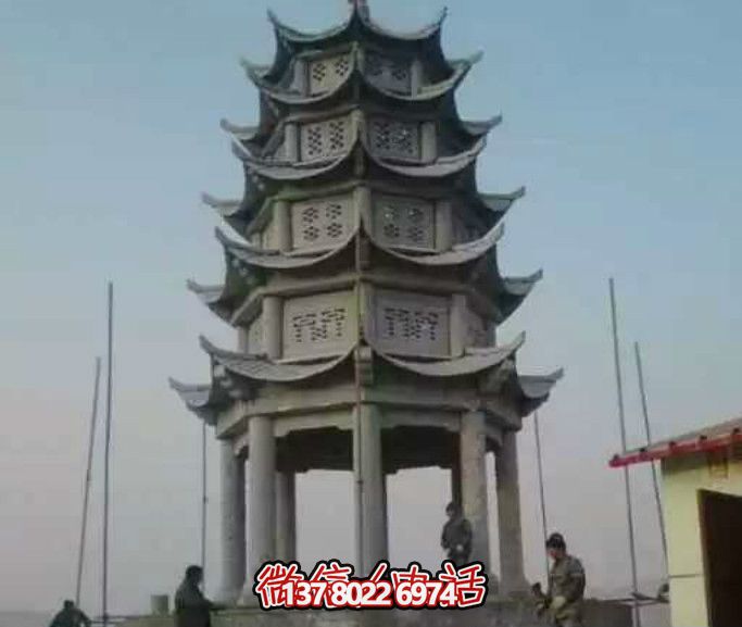 多層青石仿古塔涼亭，為你的寺院增添神秘氣息