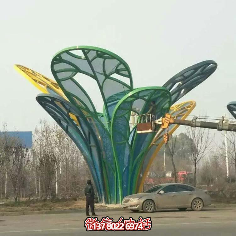 創(chuàng)意不銹鋼植物景觀彩繪戶外裝飾