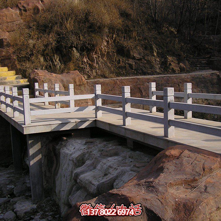 精致石磚制作的路橋、石欄桿及石欄