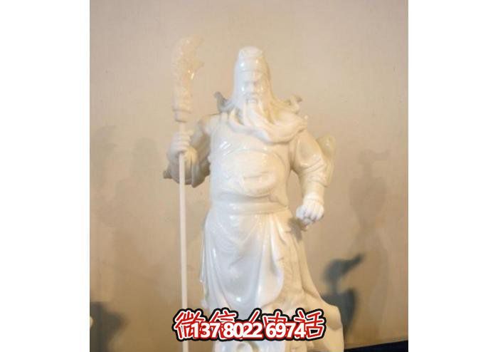 家居商場鎮(zhèn)宅漢白玉石雕關(guān)公雕塑