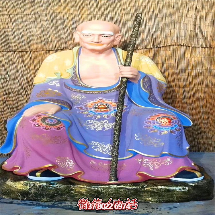 寺廟大型景觀玻璃鋼彩繪十八羅漢雕塑 寺廟大型景觀玻璃鋼彩繪十八羅漢雕塑