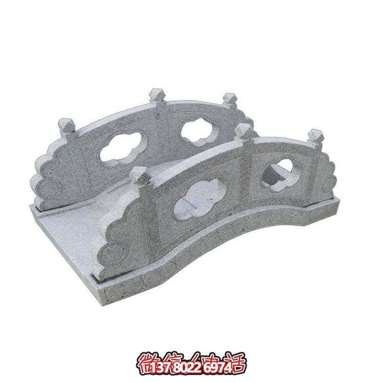 公園景觀(guān)大理石雕刻鏤空小拱橋雕塑