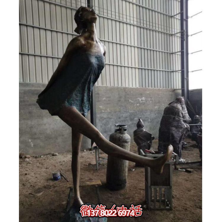 廣場(chǎng)鑄銅抽象民俗兒童人物雕塑